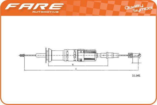 FARE SA 24908 - Трос, управління зчепленням autocars.com.ua