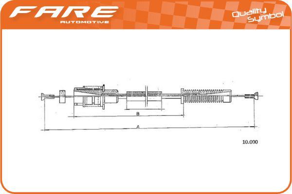 FARE SA 25536 - Тросик газу autocars.com.ua