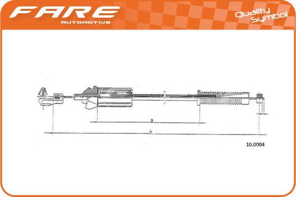 FARE SA 25542 - Тросик газу autocars.com.ua