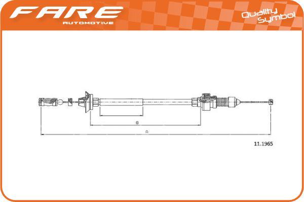 FARE SA 25546 - Тросик газу autocars.com.ua