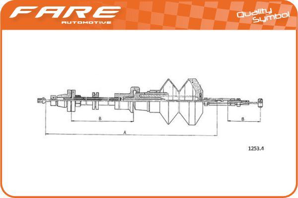 FARE SA 25556 - Тросик газу autocars.com.ua