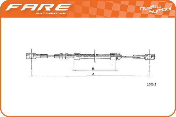 FARE SA 25606 - Тросик газу autocars.com.ua