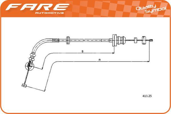 FARE SA 25648 - Тросик газу autocars.com.ua