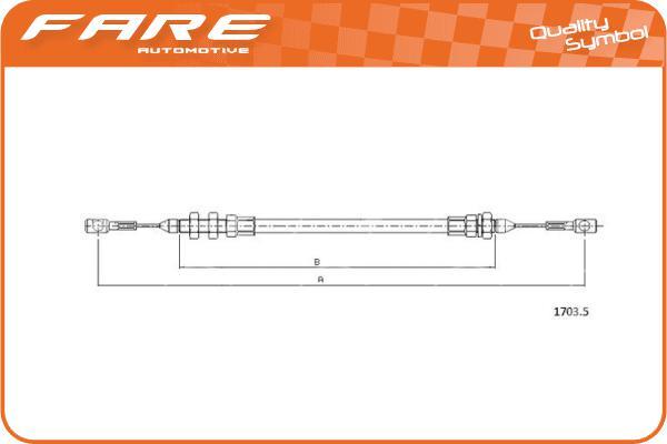 FARE SA 25661 - Тросик газу autocars.com.ua