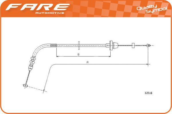 FARE SA 25669 - Тросик газу autocars.com.ua