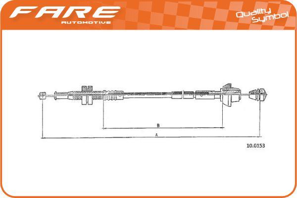 FARE SA 25739 - Тросик газу autocars.com.ua