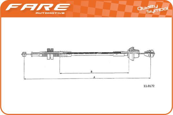 FARE SA 25742 - Тросик газу autocars.com.ua