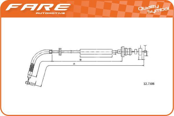 FARE SA 25780 - Тросик газу autocars.com.ua