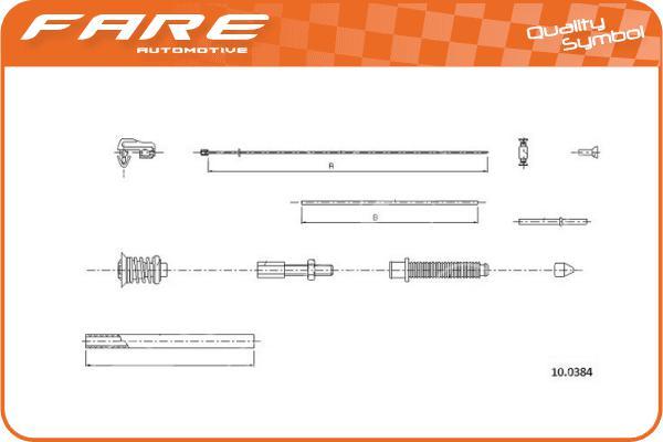 FARE SA 25889 - Тросик газу autocars.com.ua