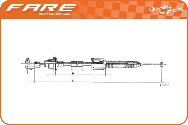 FARE SA 25918 - Тросик газу autocars.com.ua