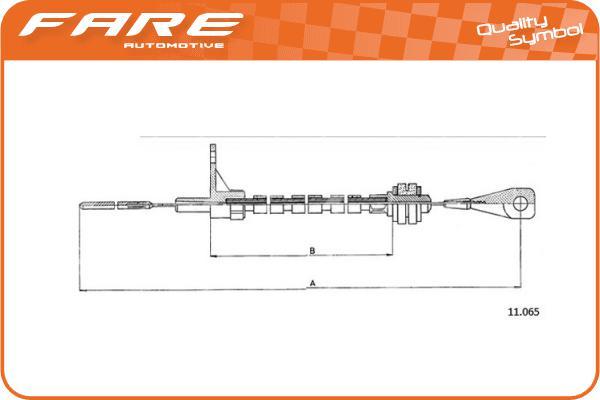 FARE SA 25993 - Тросик газу autocars.com.ua