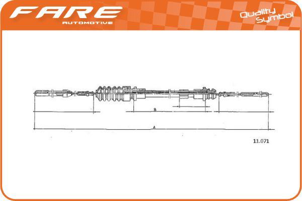 FARE SA 25995 - Тросик газу autocars.com.ua