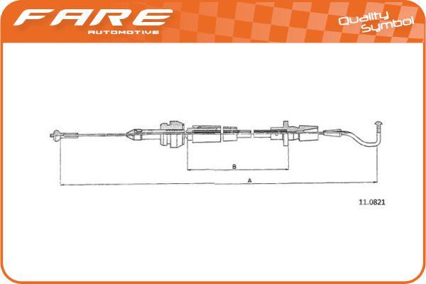 FARE SA 26006 - Тросик газа avtokuzovplus.com.ua