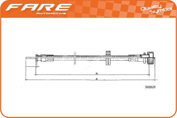 FARE SA 27425 - Тросик спідометра autocars.com.ua