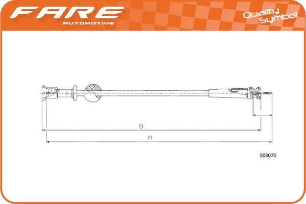 FARE SA 27454 - Тросик спідометра autocars.com.ua