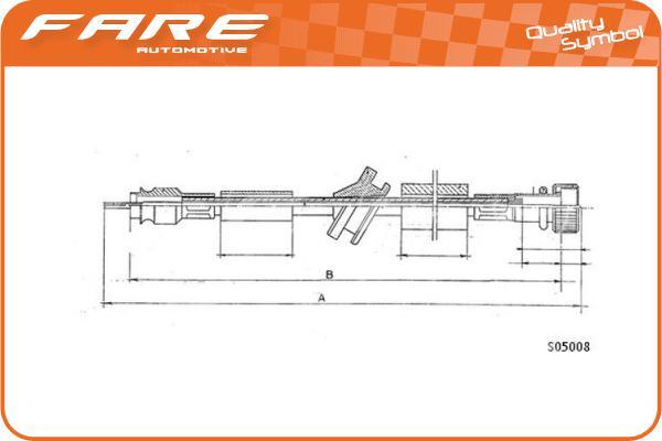 FARE SA 27465 - Тросик спідометра autocars.com.ua