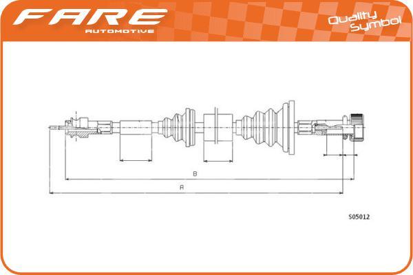 FARE SA 27466 - Тросик спідометра autocars.com.ua