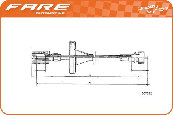 FARE SA 27477 - Тросик спідометра autocars.com.ua