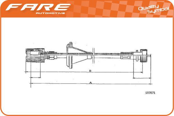 FARE SA 27480 - Тросик спідометра autocars.com.ua