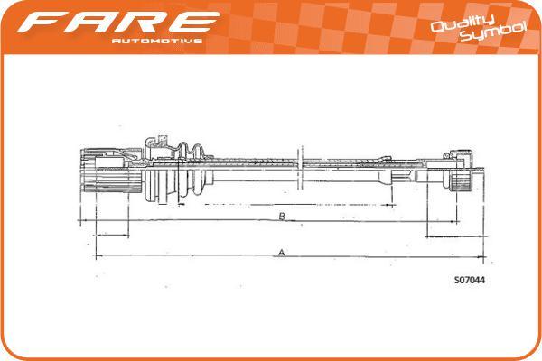 FARE SA 27539 - Тросик спідометра autocars.com.ua