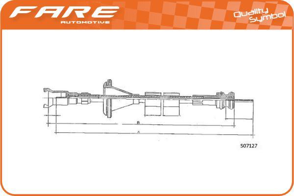 FARE SA 27540 - Тросик спідометра autocars.com.ua