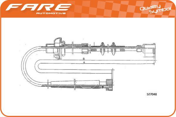 FARE SA 27544 - Тросик спідометра autocars.com.ua