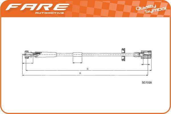 FARE SA 27545 - Тросик спідометра autocars.com.ua