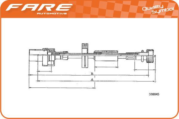 FARE SA 27571 - Тросик спідометра autocars.com.ua