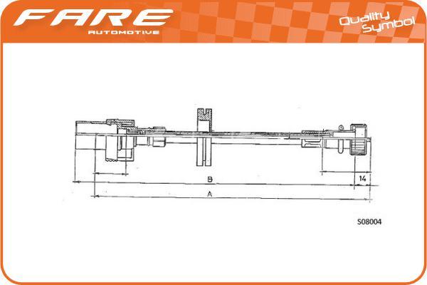 FARE SA 27577 - Тросик спідометра autocars.com.ua