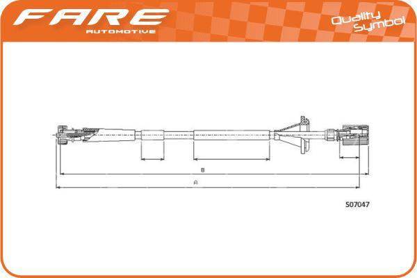 FARE SA 27611 - Тросик спідометра autocars.com.ua