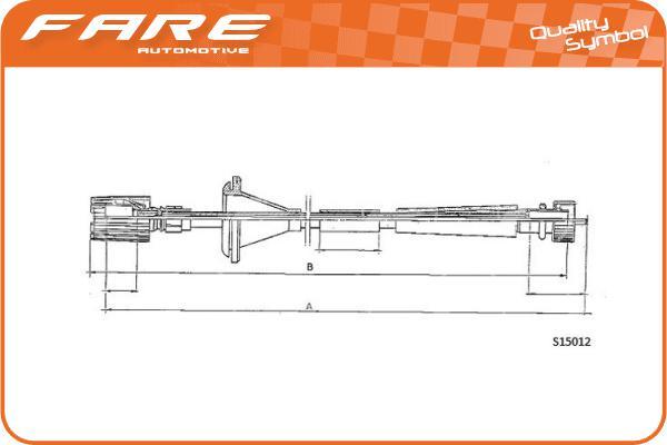 FARE SA 27612 - Тросик спідометра autocars.com.ua