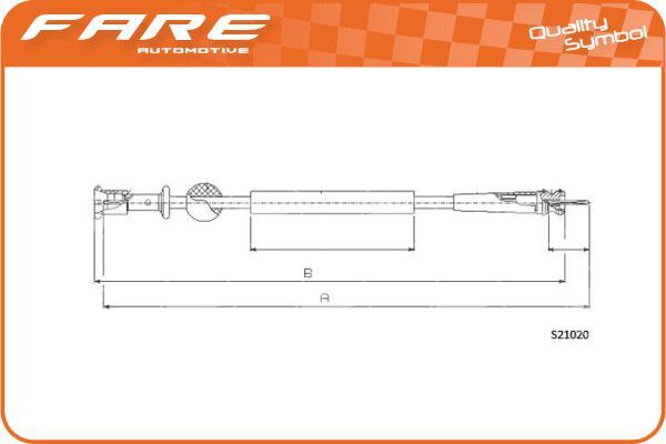 FARE SA 27670 - Тросик спідометра autocars.com.ua