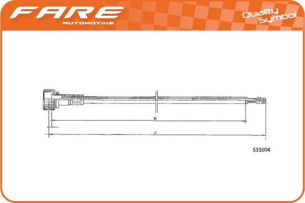 FARE SA 27736 - Тросик спідометра autocars.com.ua