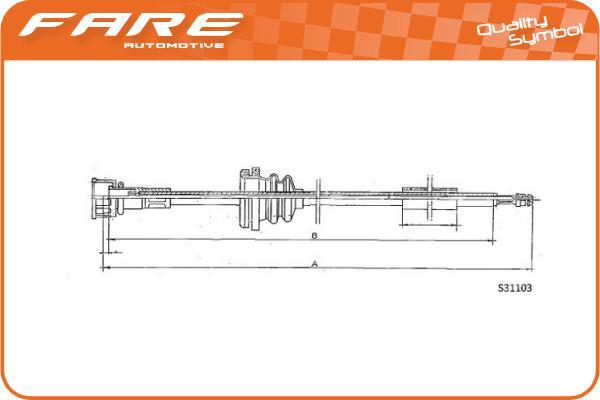 FARE SA 27739 - Тросик спідометра autocars.com.ua