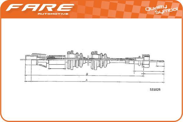 FARE SA 27772 - Тросик спідометра autocars.com.ua