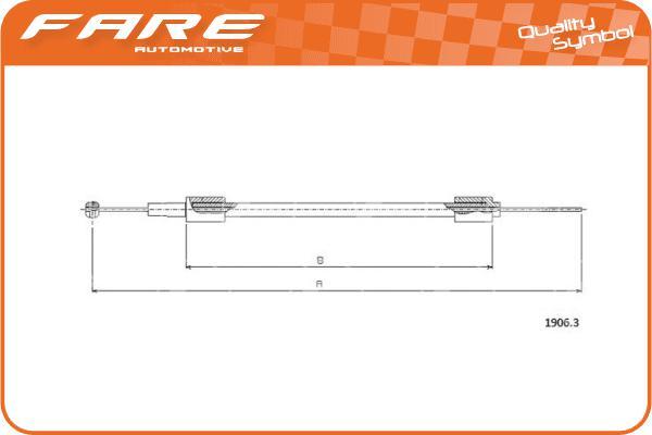 FARE SA 28356 - Тросик замка капота autocars.com.ua