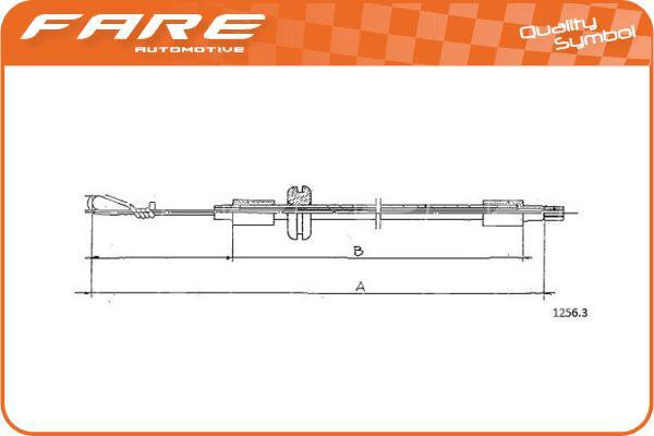 FARE SA 28357 - Тросик замка капота autocars.com.ua