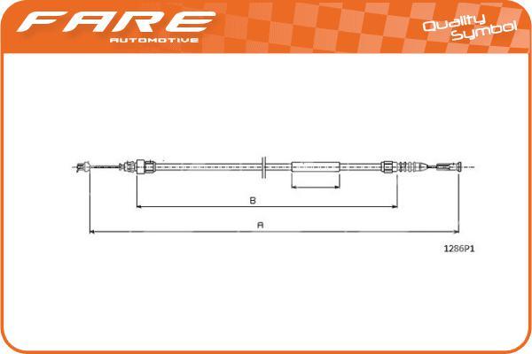 FARE SA 28370 - Тросик замка капота autocars.com.ua