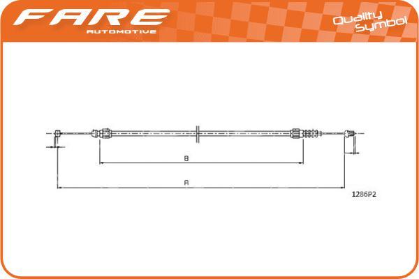 FARE SA 28371 - Тросик замка капота autocars.com.ua