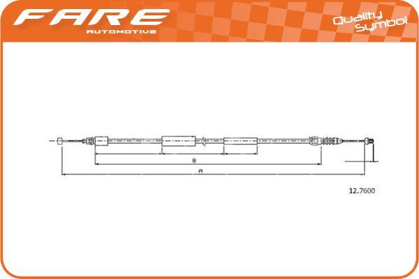 FARE SA 28376 - Тросик замка капота autocars.com.ua