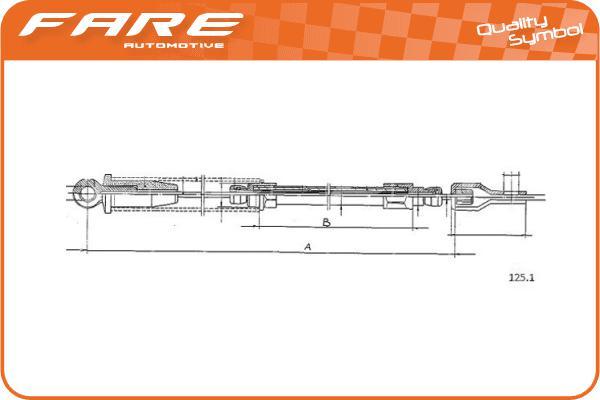 FARE SA 28559 - Тросик стартера autocars.com.ua