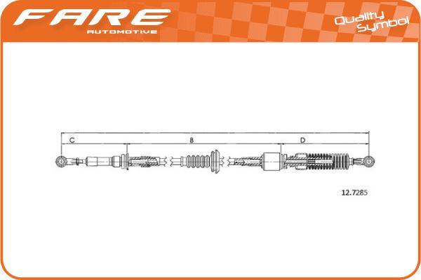 FARE SA 29551 - Трос, ступінчаста коробка передач autocars.com.ua