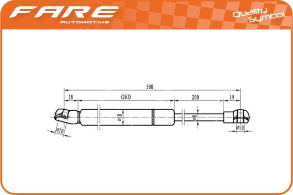 FARE SA 33952 - Газовая пружина, капот avtokuzovplus.com.ua