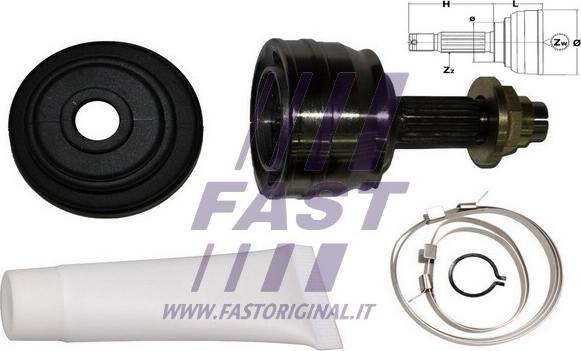 Fast FT25004K - Шарнирный комплект, ШРУС, приводной вал autodnr.net
