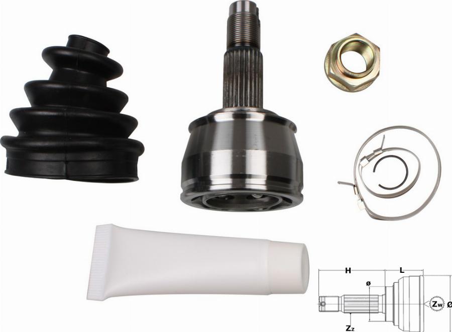 Fast FT25073K - Шарнірний комплект, ШРУС, приводний вал autocars.com.ua