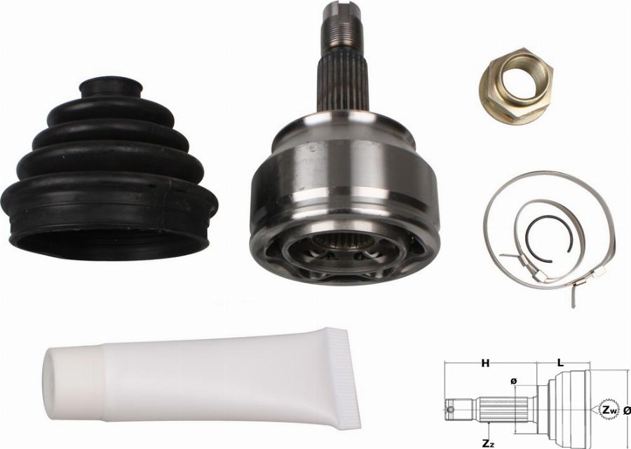 Fast FT25083K - Шарнірний комплект, ШРУС, приводний вал autocars.com.ua