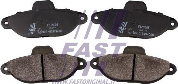 Fast FT29005 - Гальмівні колодки, дискові гальма autocars.com.ua