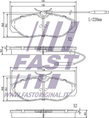 Fast FT29007HD - Тормозные колодки, дисковые, комплект avtokuzovplus.com.ua