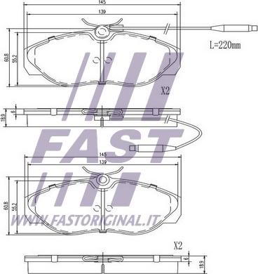 Fast FT29007 - Тормозные колодки, дисковые, комплект avtokuzovplus.com.ua