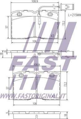 Fast FT29009 - Гальмівні колодки, дискові гальма autocars.com.ua